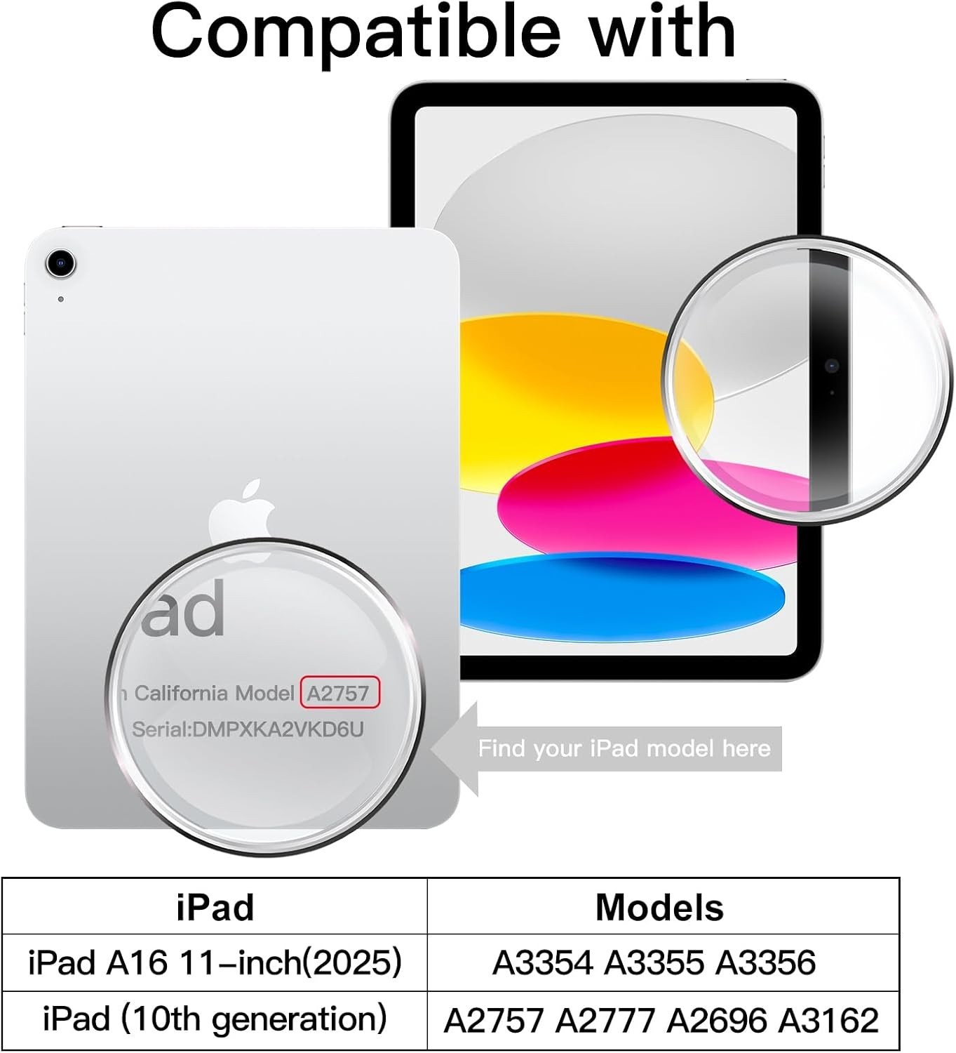 2-Pack Privacy Glass Screen Protector For Apple iPad 11th Gen (A16) 10th Gen