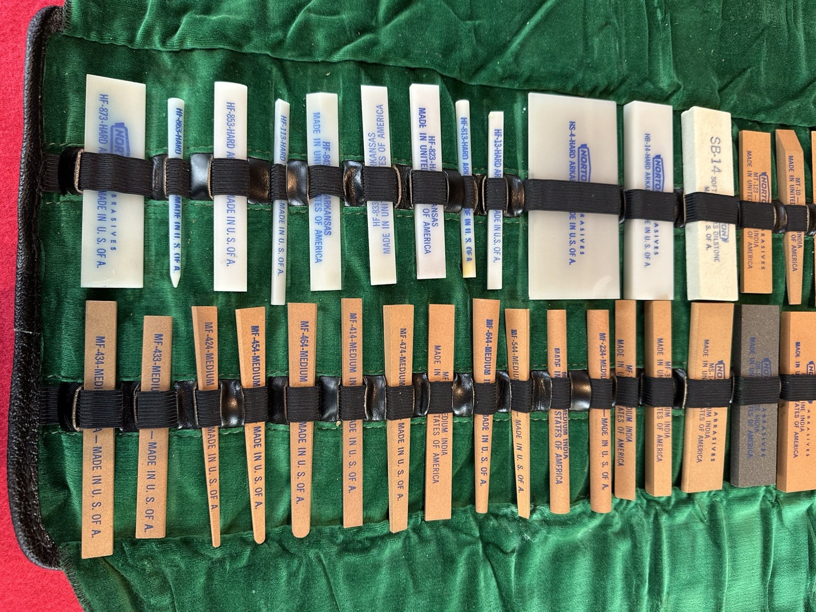 Norton Abrasives Oilstone Sample Roll **Pristine Condition** Made in U.S. of A