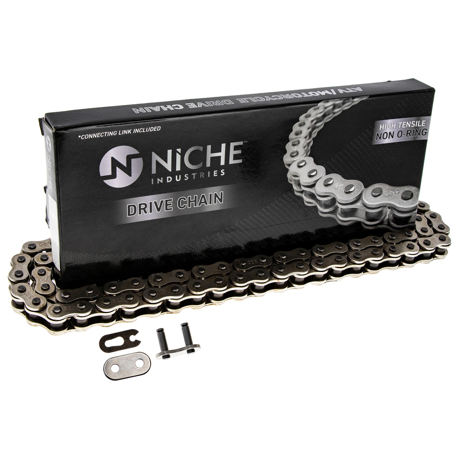 NICHE 520 Drive Chain 120 Links Standard Non O-Ring with Connecting Master Link