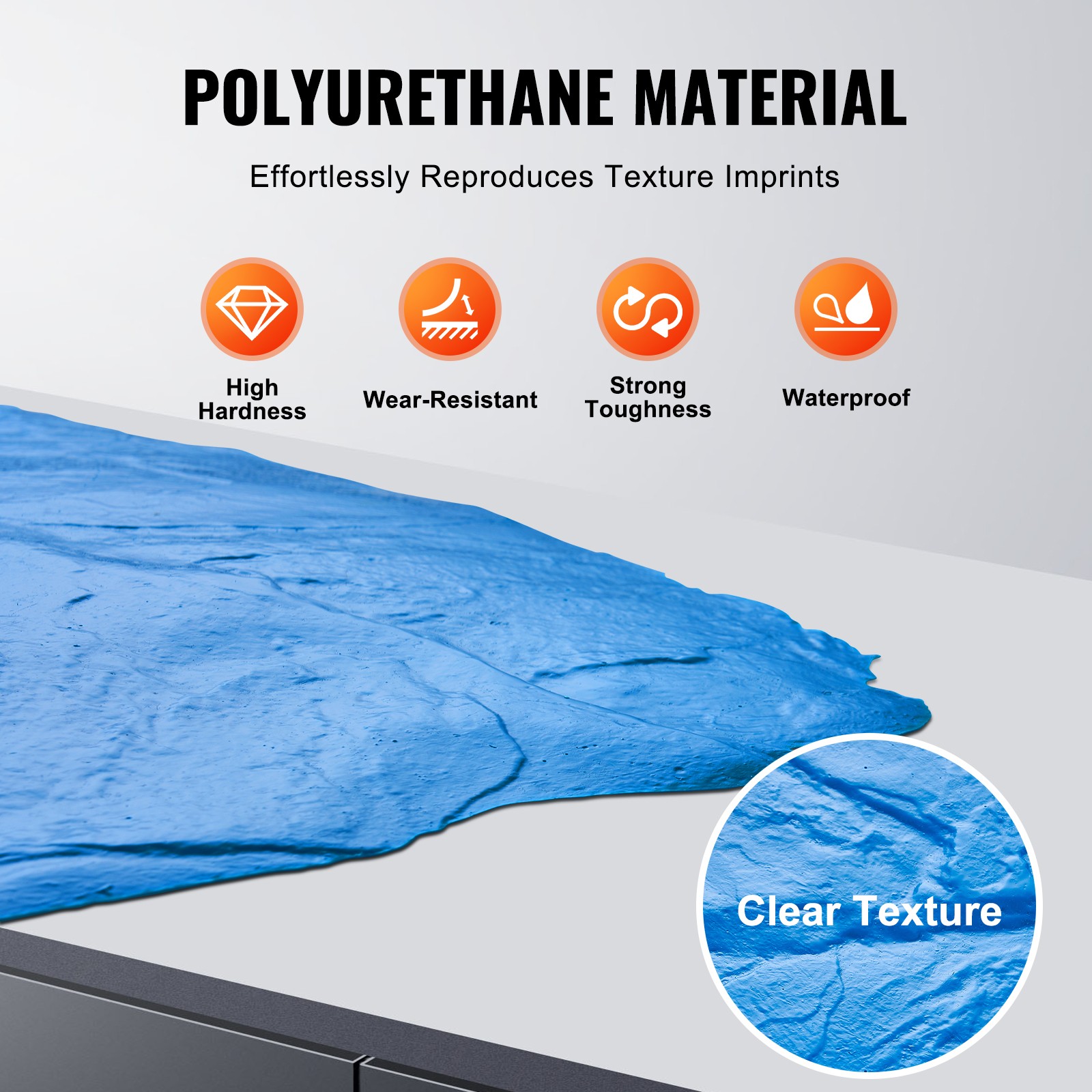 Concrete Stamps Mat 18 x 18 in Concrete Texturing Skin Polyurethane Stamp