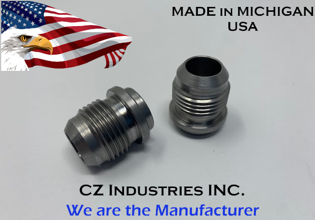 AN10, 10 AN MALE BILLET 1018 MILD STEEL WELD ON FITTING BUNG QTY:2