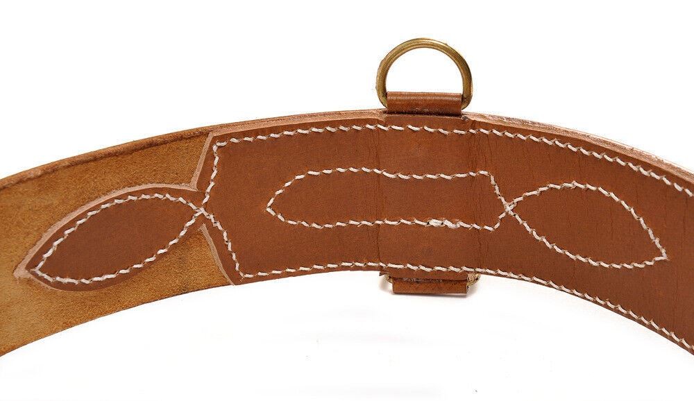 Sam Browne Belt with Shoulder Strap Brown Leather WW1 will fit 46" to 50"