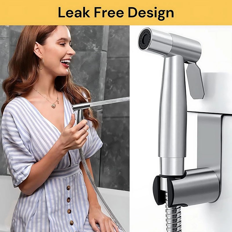 US Toilet Shattaf Adapter Hose Bidet Spray Stainless Steel Handheld Shower Head