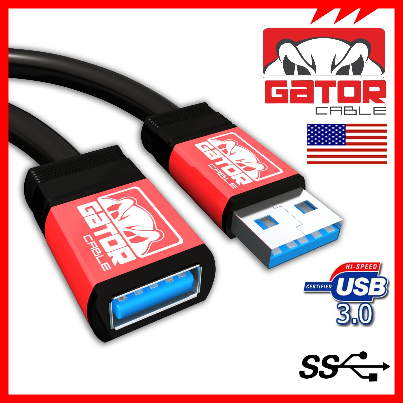 USB 3.0 Super Speed Extension Cable Male A to Female A Charger Powered Data Sync