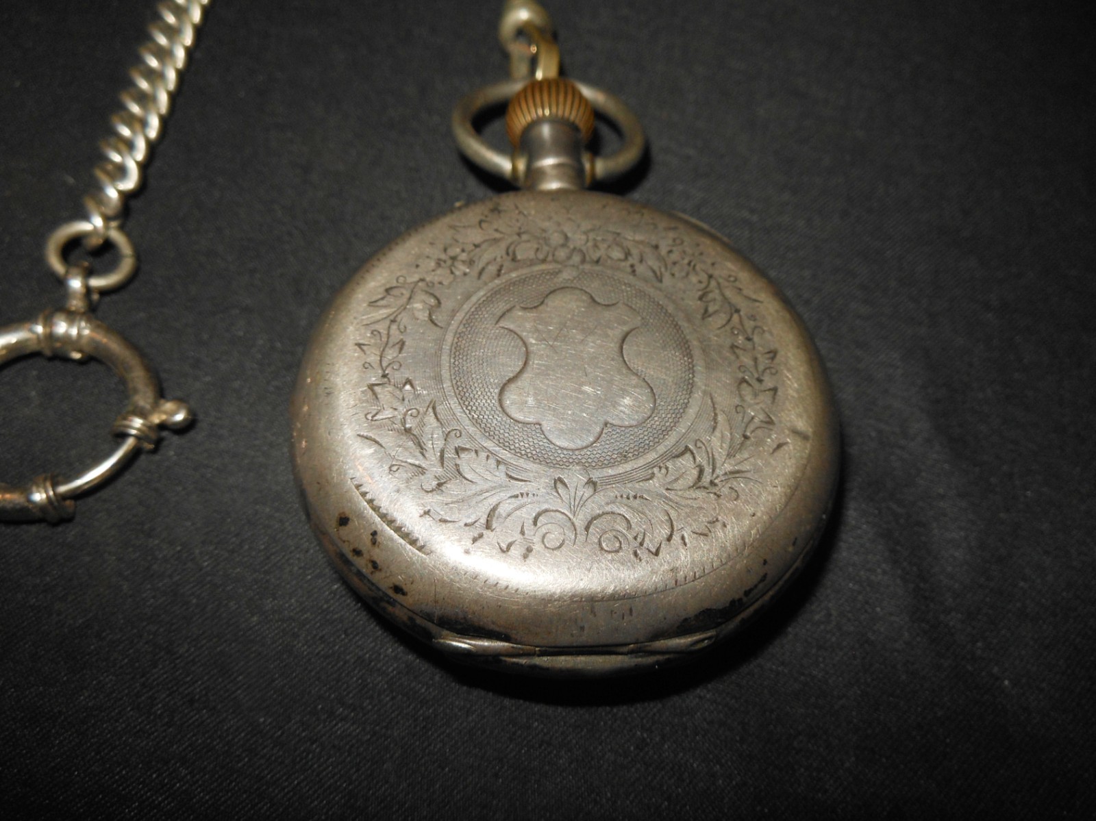 WW1 German Taschenuhr - CIVILIAN POCKET WATCH - .800 SILVER CASE - NICE!