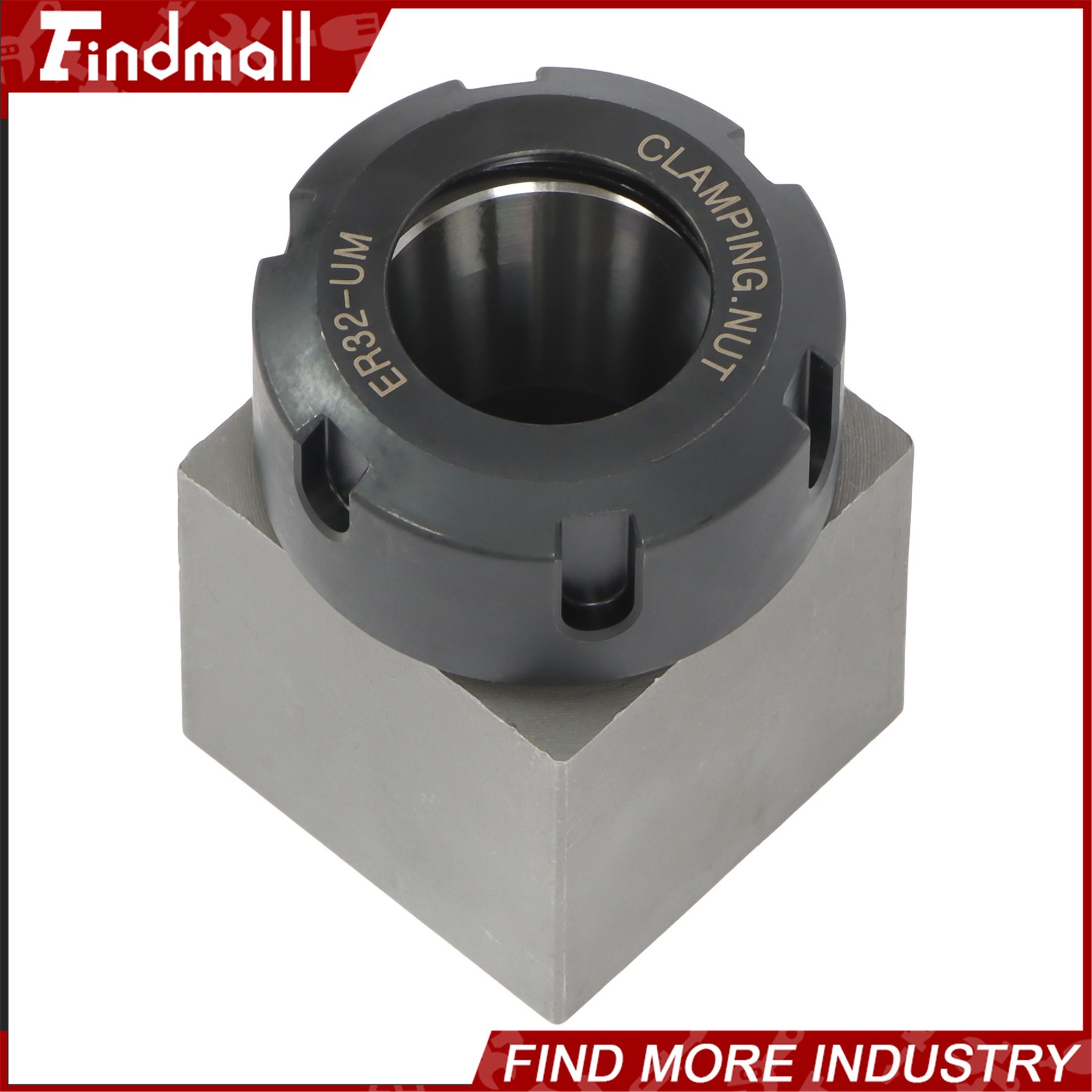 Findmall ER32 Collet Block Spring Hex & Square Chuck Holder For CNC Machine
