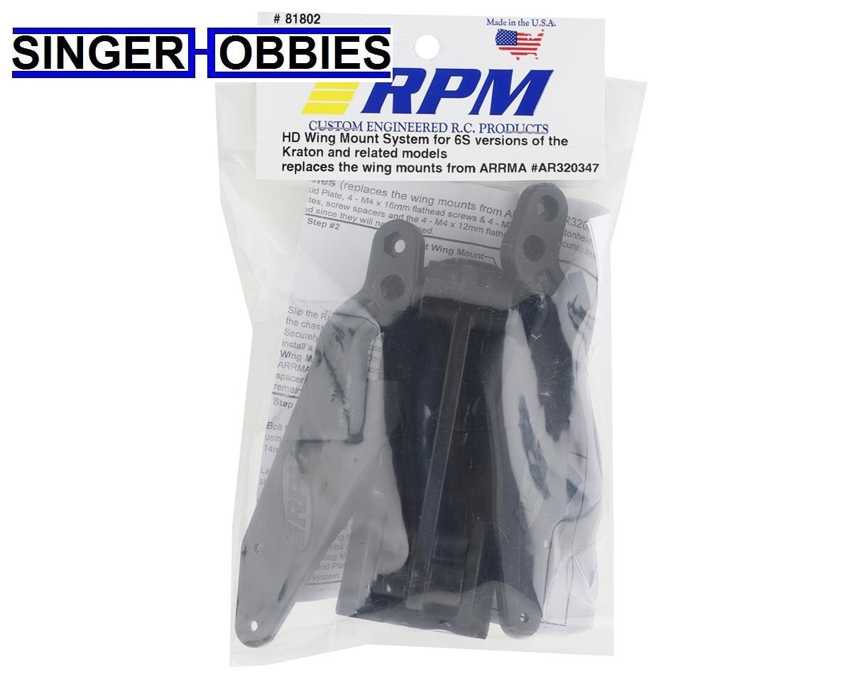 RPM 81802 Arrma 6S HD Wing Mount System (Black) HH
