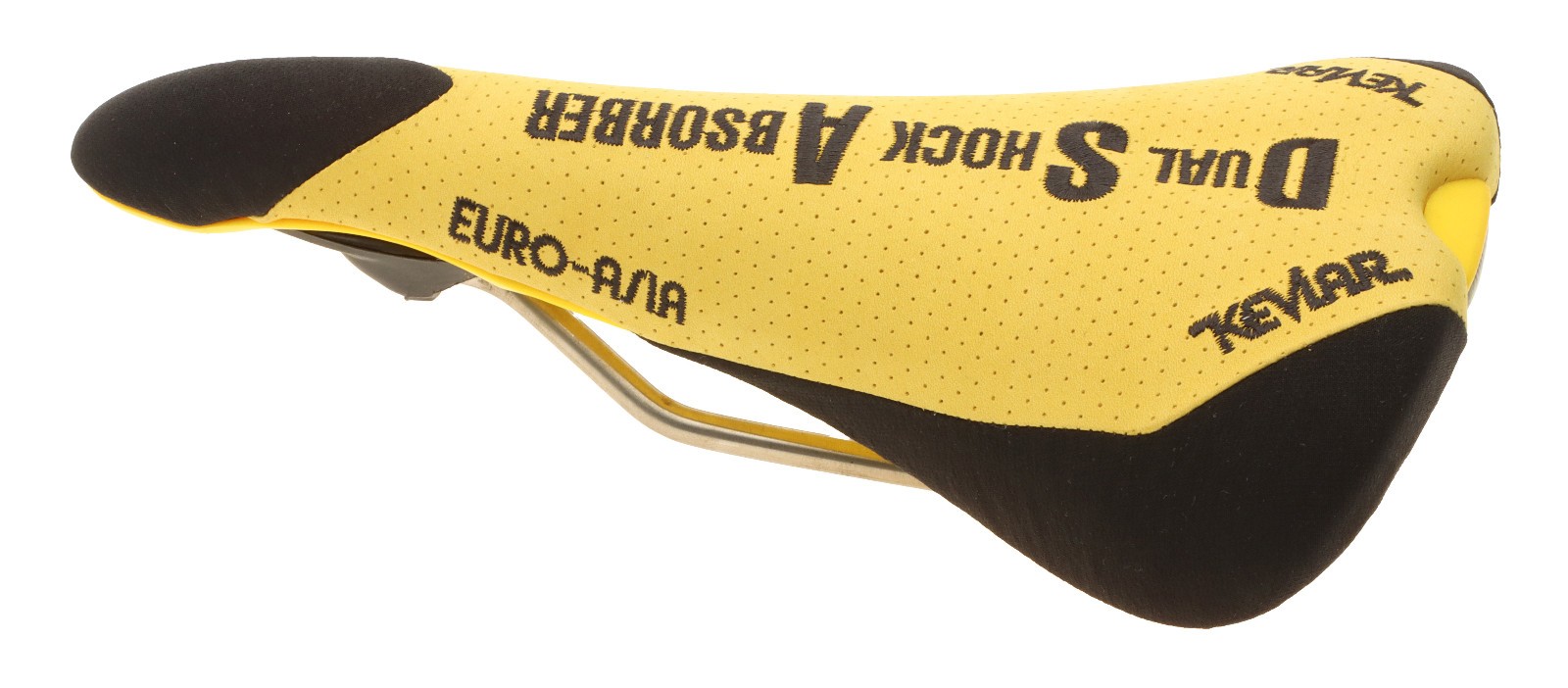 Gipiemme & EuroAsia Penta Saddle Dual Shock Absorber Ti Rails Yellow NEW NIB NOS