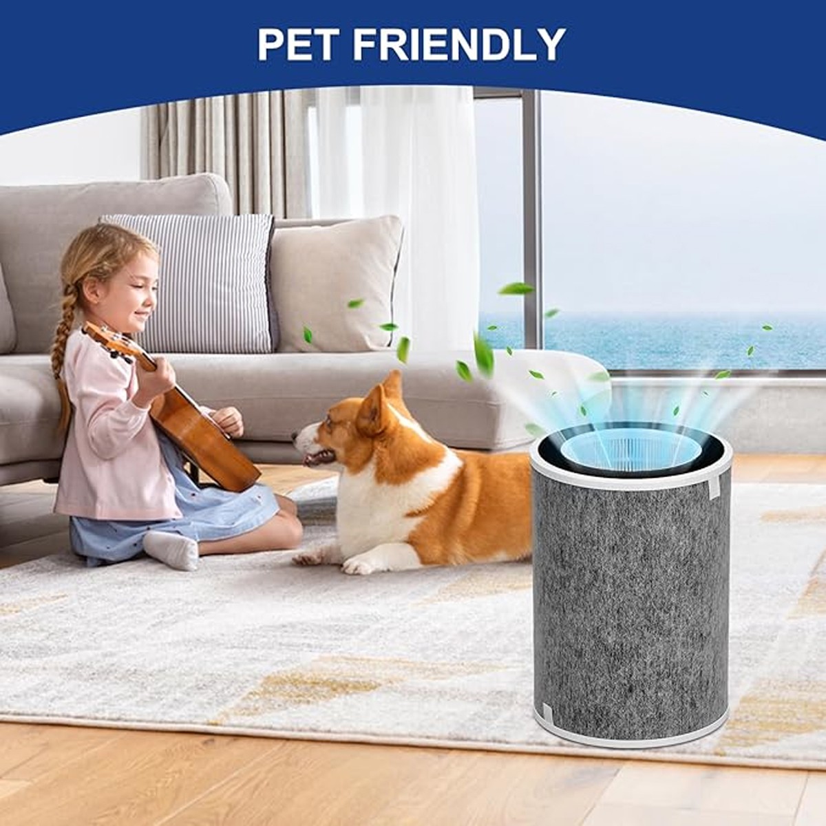 2 Pcs HP200 Air Purifier Filter HEPA Compatible For Shark Series HP202 HP201