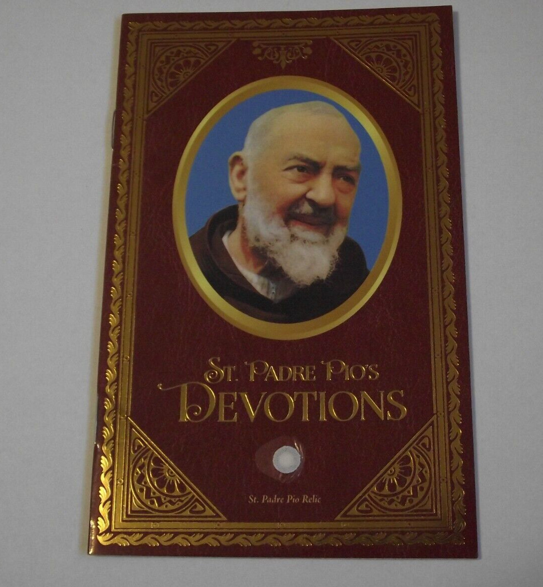 Cloth touched to relic of Saint Padre Pio Pio's Devotions prayer book booklet