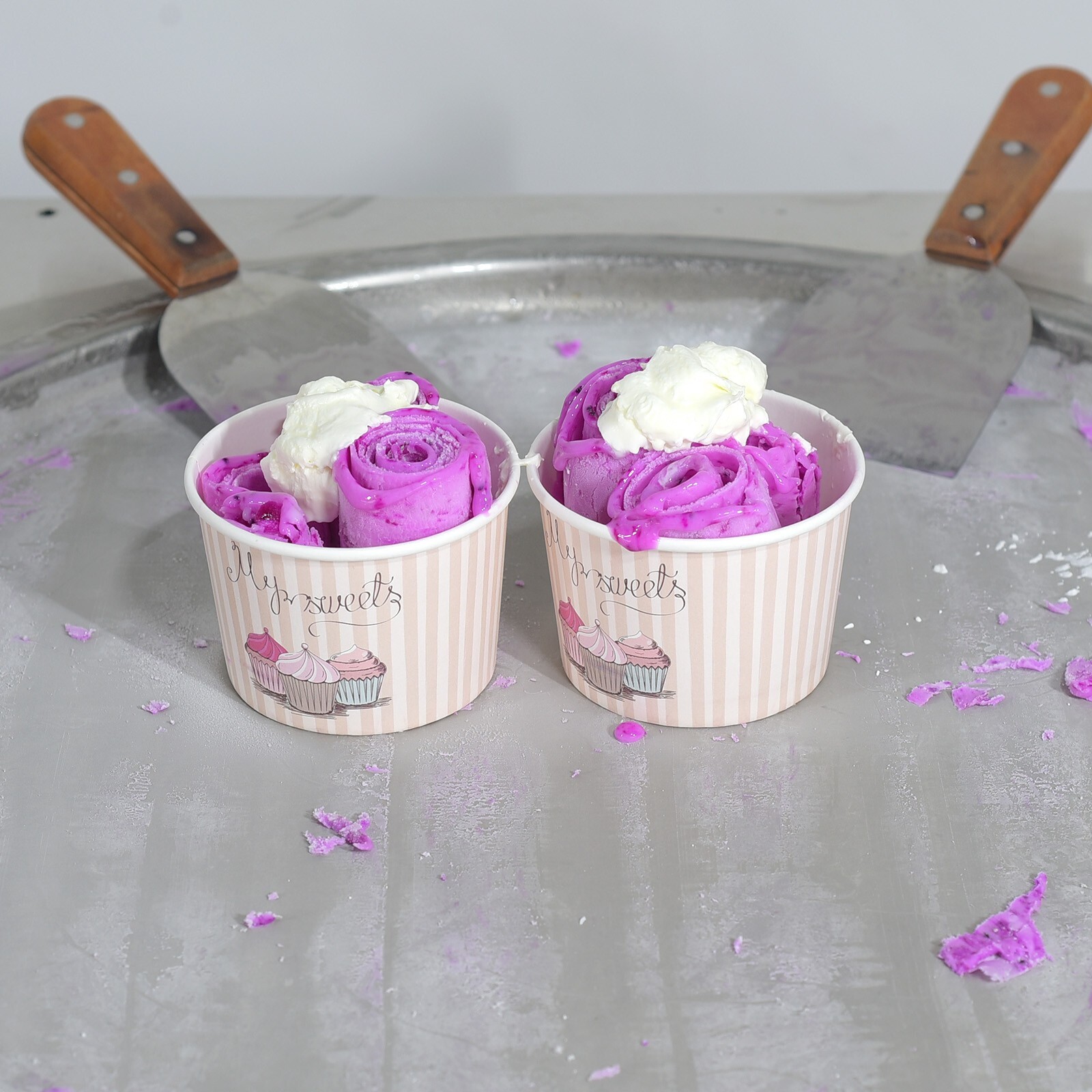 Kolice Commercial countertop rolled ice cream machine for food truck trailer