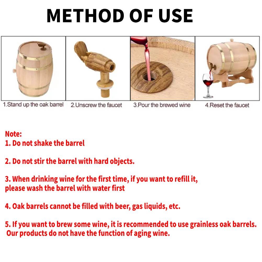 3 Liter Oak Aging Barrel with Stand, Bung, and Spigot - Age Cocktails, Bourbon