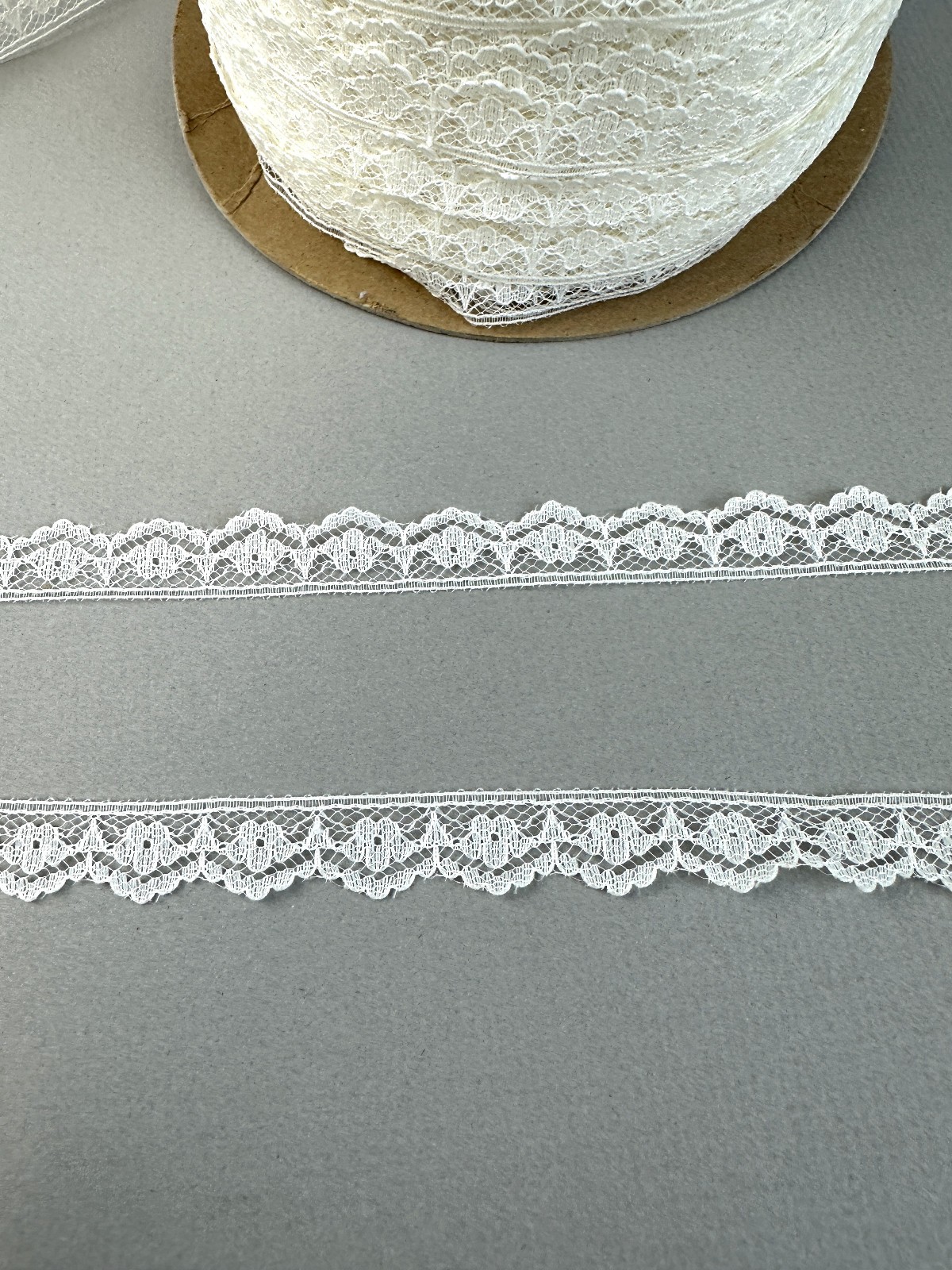 Vintage Lace Trim White 5/8"W 422 Yd Spool Sewing Lingerie