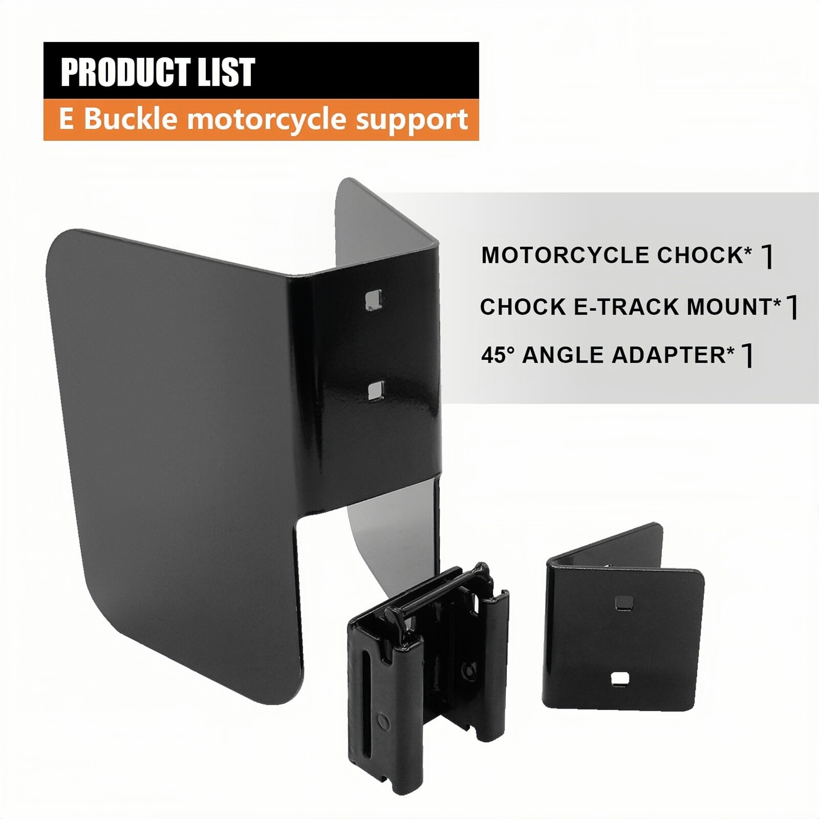 4 pack E-track Wheel Chock Strap Kit Motorcycle Wheel Chocks Heavy Duty Powder