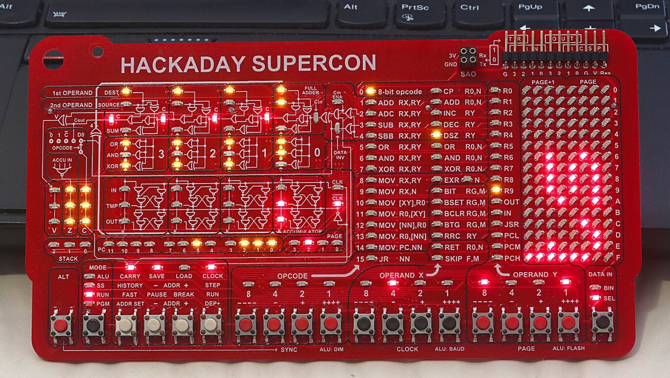 Rare Vintage Design Supercon 4 Bit Computer, Program Binary and Assembly Code