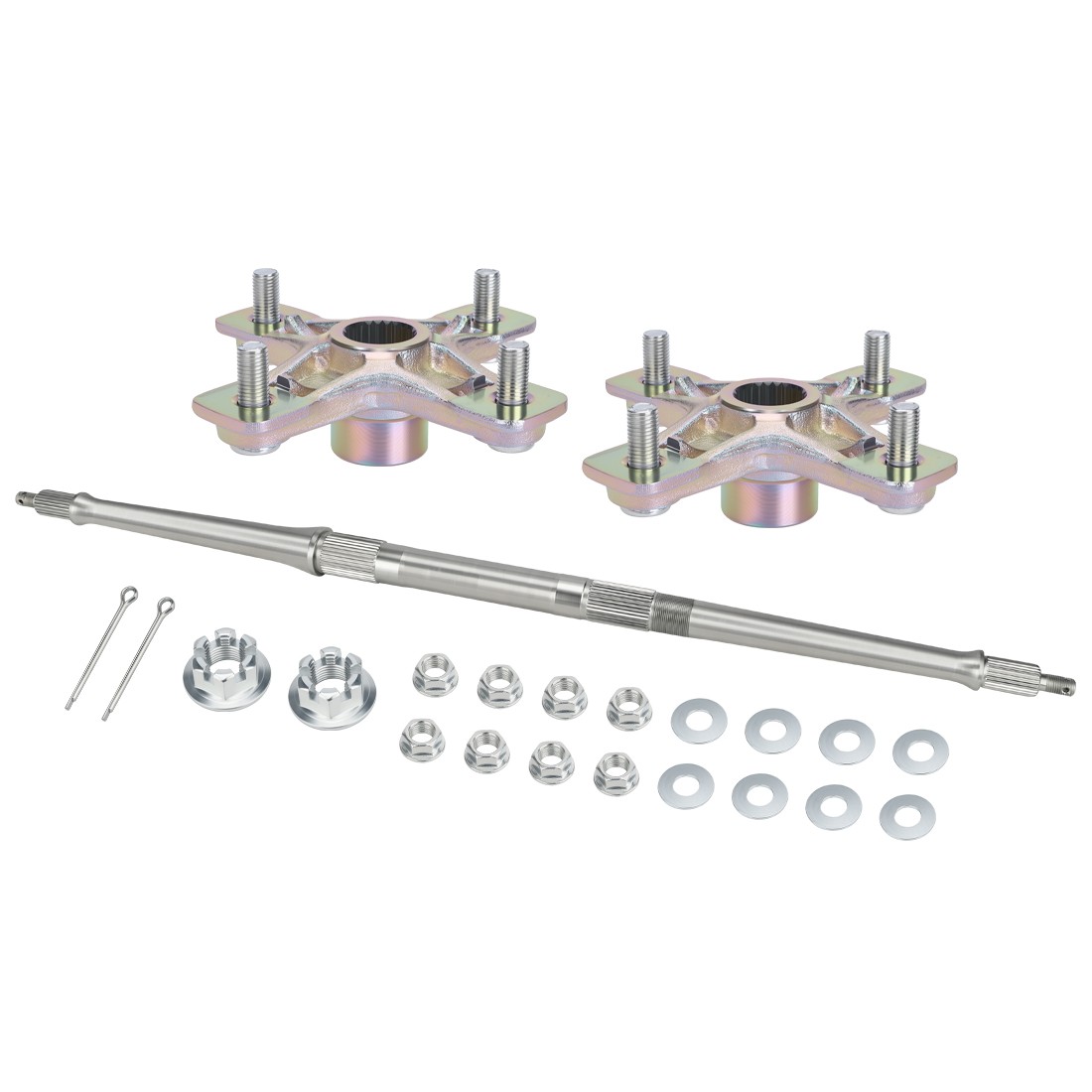 Rear Axle Shaft & Wheel Hubs Kit for Yamaha Banshee 350 YFZ350 1987 1991-2006