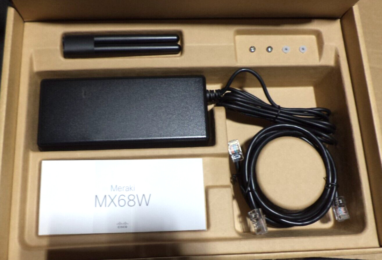 New Cisco Meraki MX68W-HW Wireless Security Appliance Unclaimed, MX68W - 1 YR W