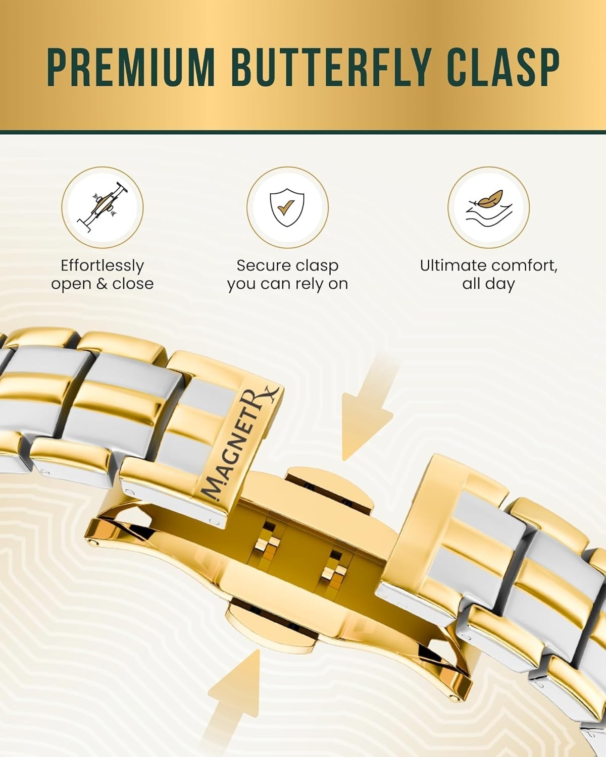 MagnetRX® Mens Bracelet Magnetic Healing Therapy Arthritis Pain Relief Bangle