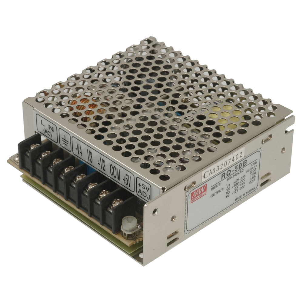 Mean Well RQ-50B AC to DC Power Supply Quad Output 5 Volt 12 Volt 5 Volt 12 Volt