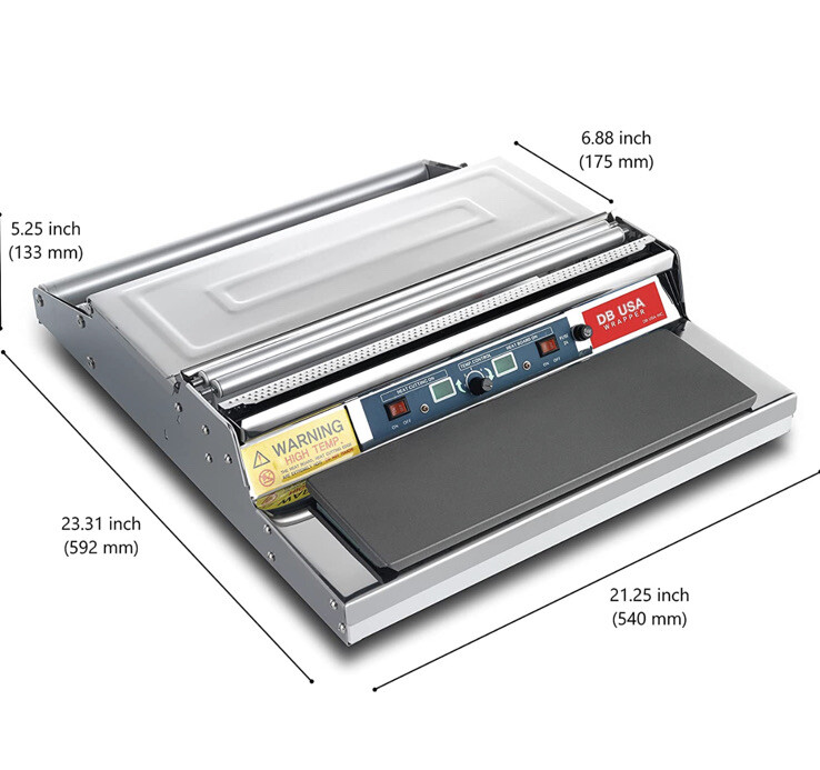 VTS 20 Inch / 500 mm Hand Wrapping Machine Film Wrapper for Food Pack