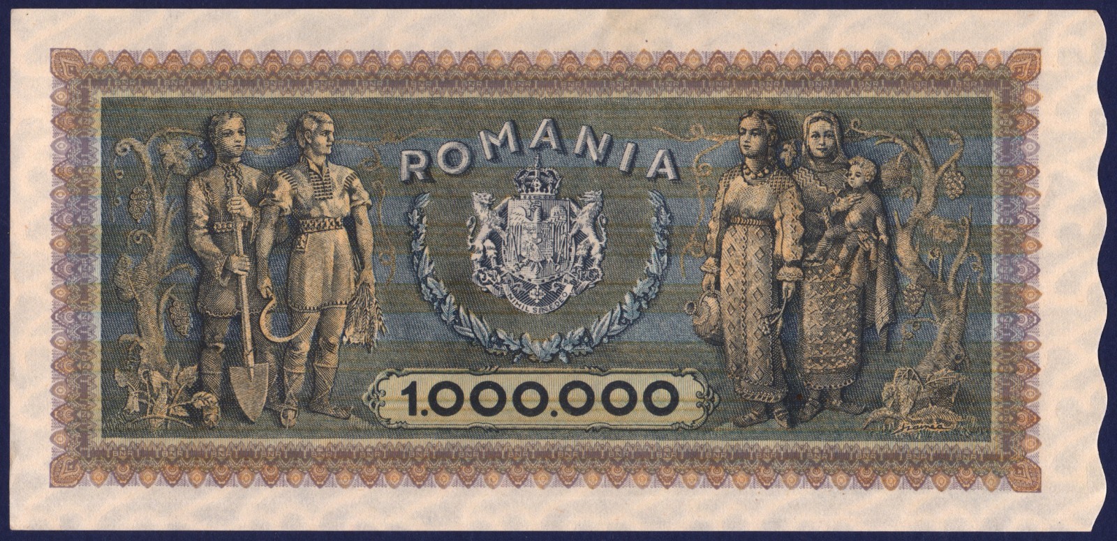 ROMANIA - P60 - 1000000 Lei - 1947 - UNCIRCULATED