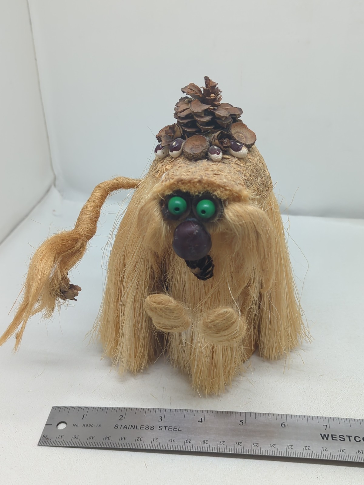 Ken Arensbak Troll Forest VTG 1970s 5 Arts Studio Folk Art Pinecone Hat 8" Tall