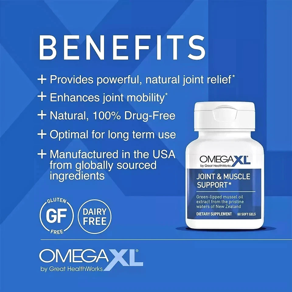 Omega XL 120ct by Great HealthWorks Potent, Joint Pain Relief Omega-3 🚚 🆓