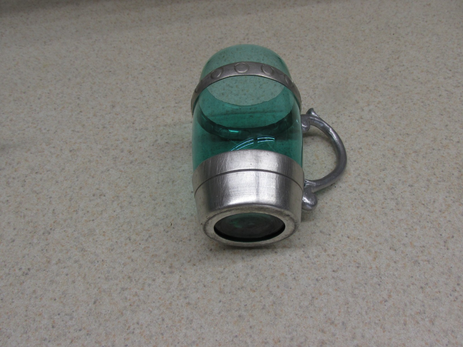 Set of 4 Vintage Pewter Beer Mugs with Handles