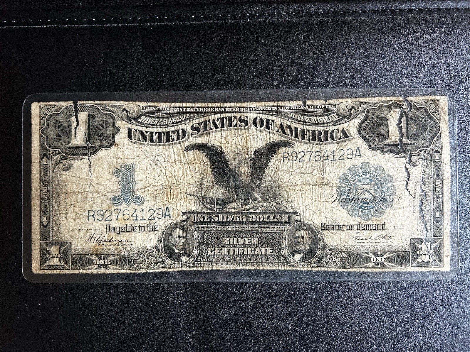 1899 $1 Silver Certificate famous Black Eagle Laminated CHEAP