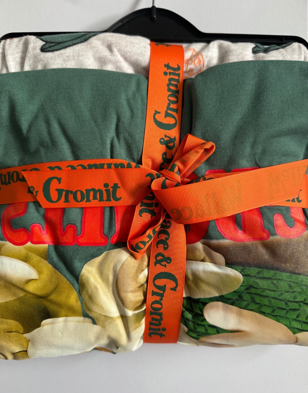 Wallace & Gromit Pyjamas LARGE Mens George Tea Cheese W&G Pj Set Bottoms Shirt