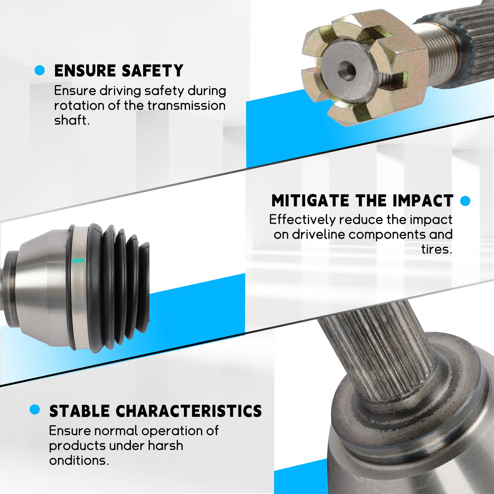 2pcs Front CV Axles FWD For Honda Accord 2008-2014 & Acura TSX 2009-2013 L4 2.4L