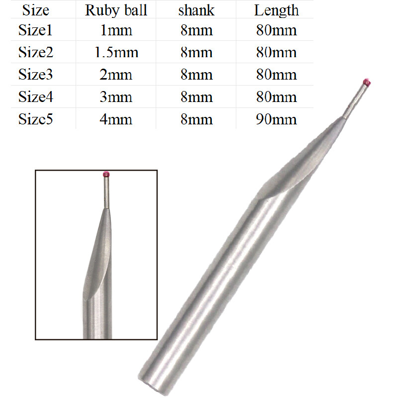 Various Ruby Ball Tip Probe insert TESA Height Gauge HITE Gage Micro-Hite Gauge
