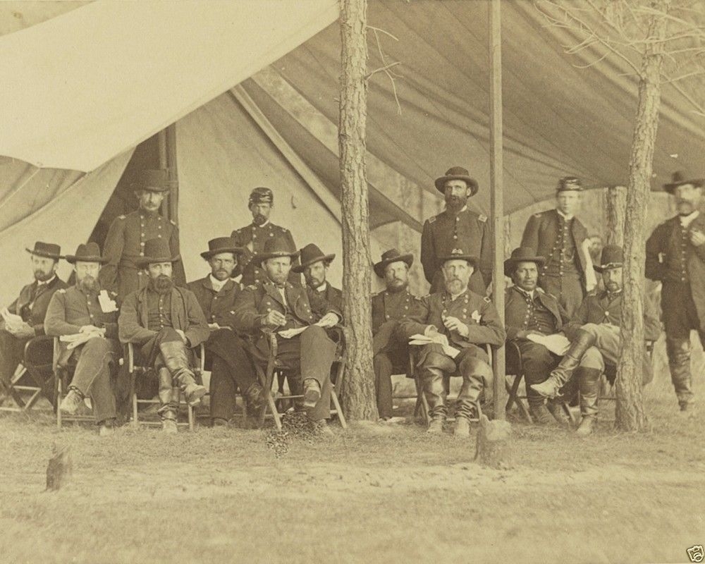 General Ulysses Grant and his staff at Cold Harbor 1864 11x17 US Civil War Photo