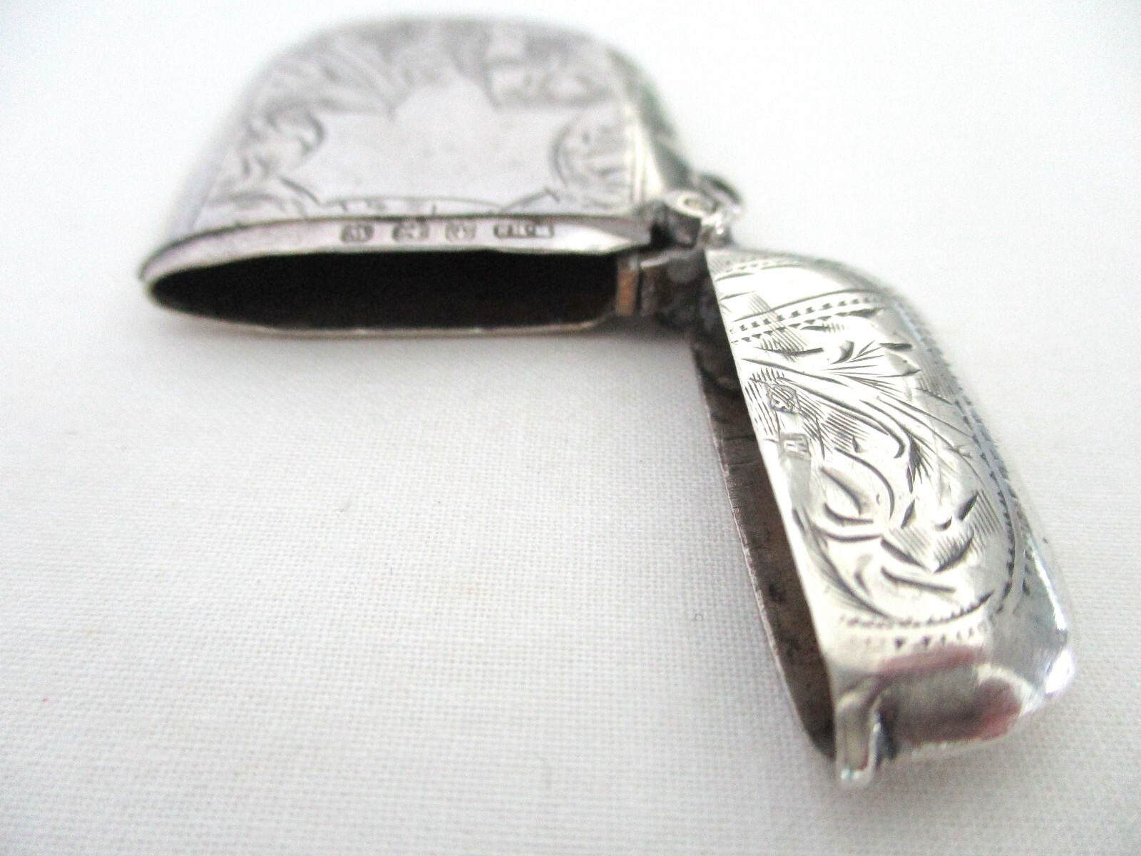 Antique, STERLNG,MATCH SAFE,CHATELAINE, ROLASON Bros, 1871, Birmingham