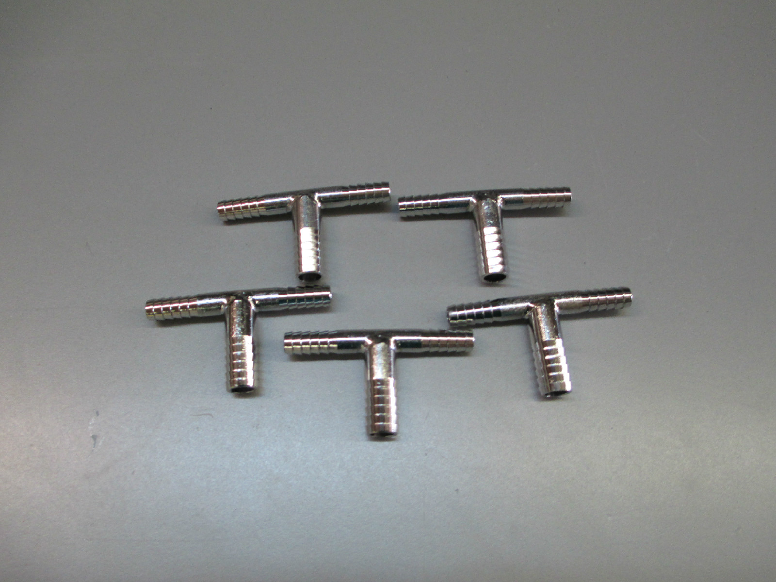 (5) 1/4" x 1/4" x 3/8" BARB TEES STAINLESS FITTINGS