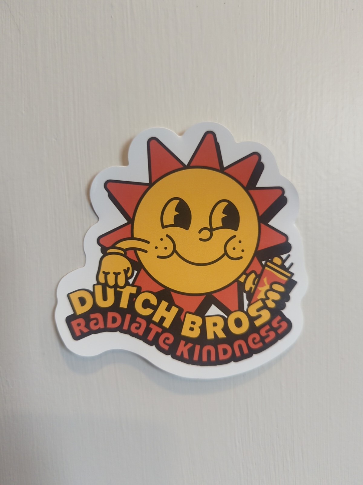 Dutch Bros Mystery Hunt Sticker Sun Radiate Kindness - FOR CHARITY