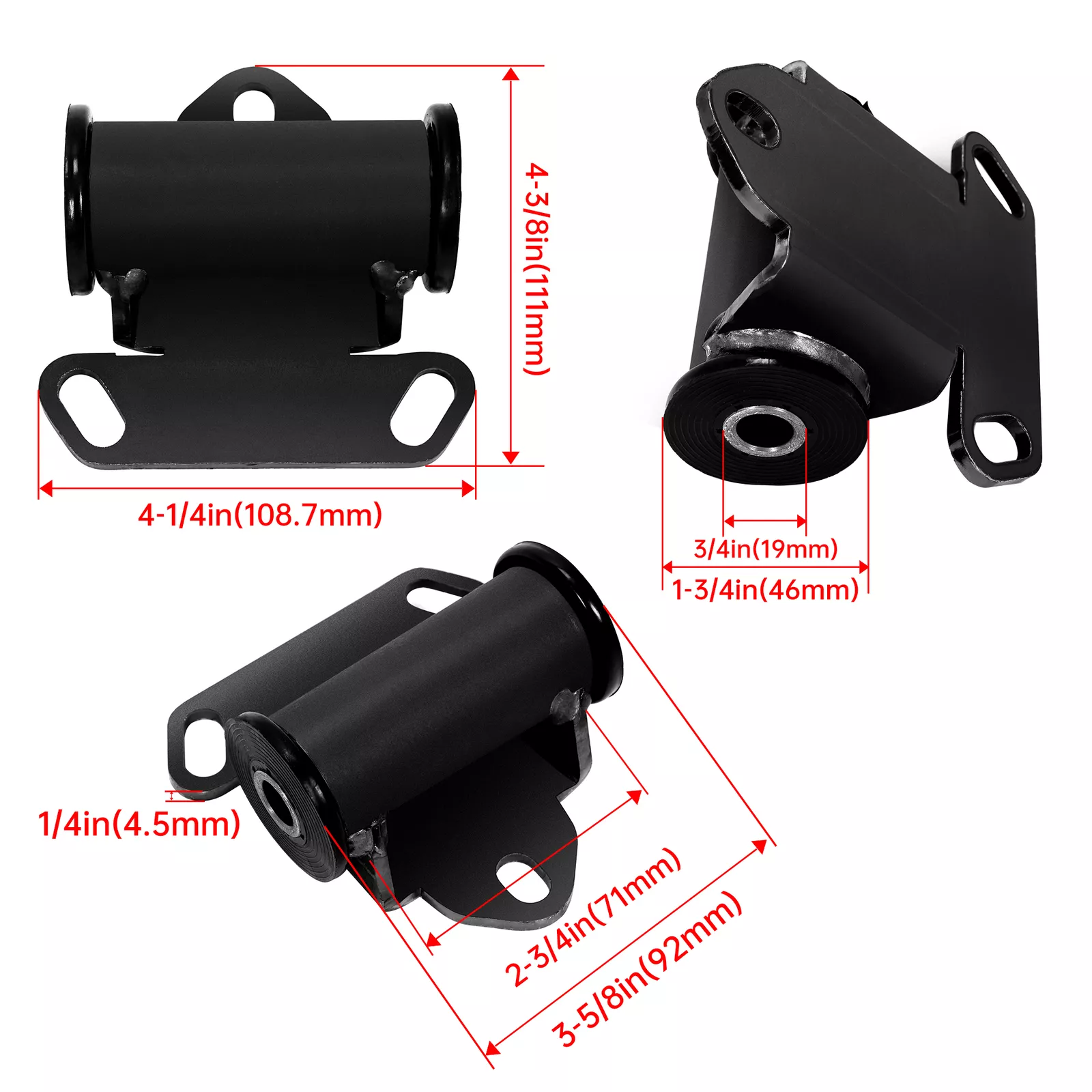 For Chevy LS S10 S15 LS1 LS2 LS6 Sonoma 82-05 V8 Swap Mounts Motor Engine Mounts