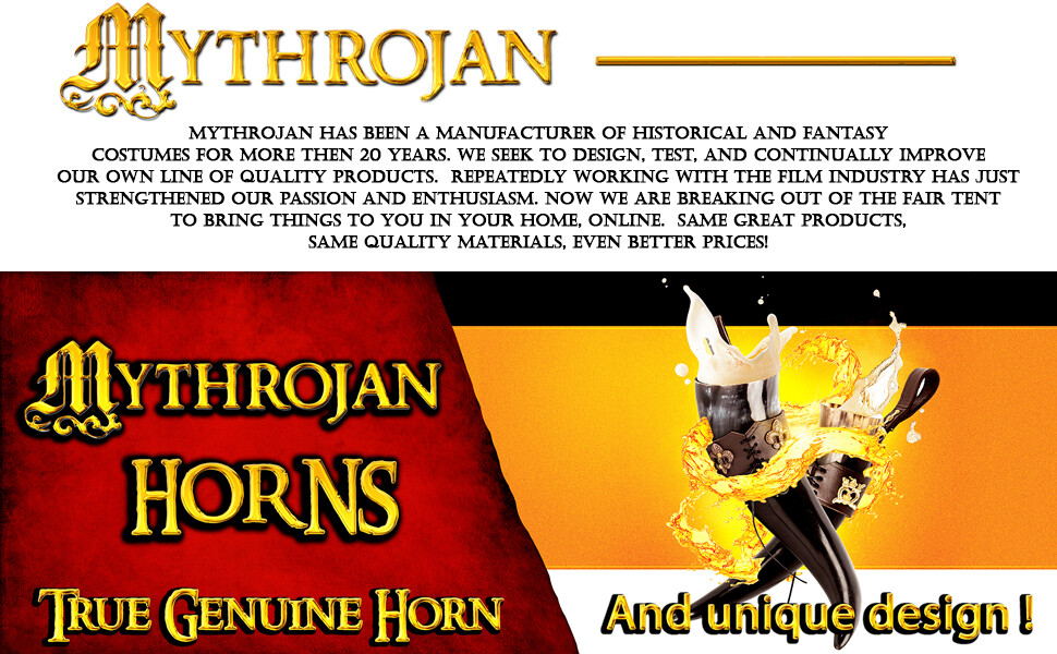 Viking Drinking Horn Mug with 4 Litre Capacity and Free Canvas Bag Medieval Ale