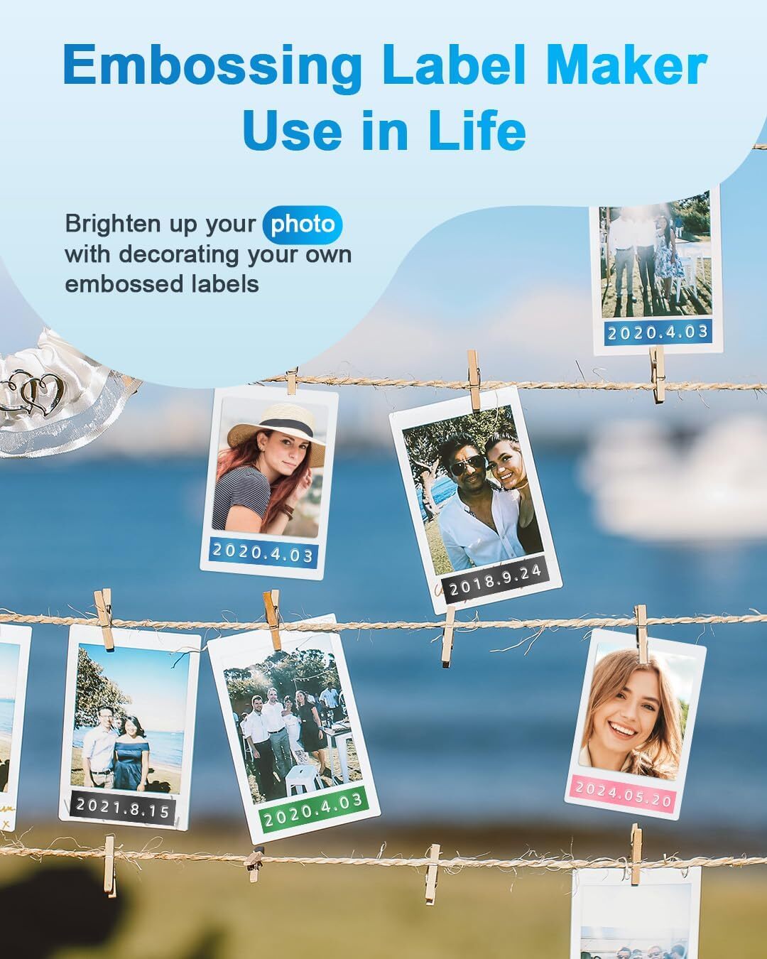 Compatible DYMO Embossing Label Maker with 5 DYMO Label Tapes | Organizer Xpress