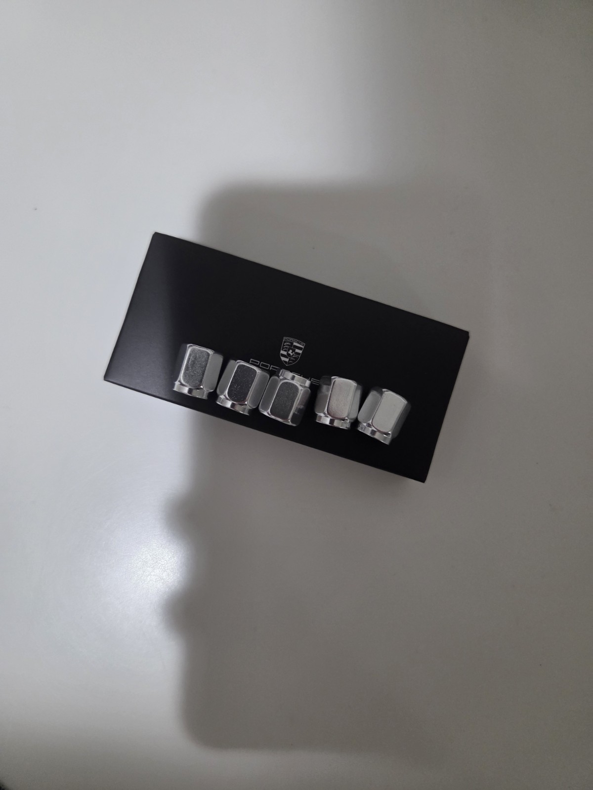 Universal Fits Porsche Tire Air Valve Stem Caps Cover for Cars 5 Count W/box