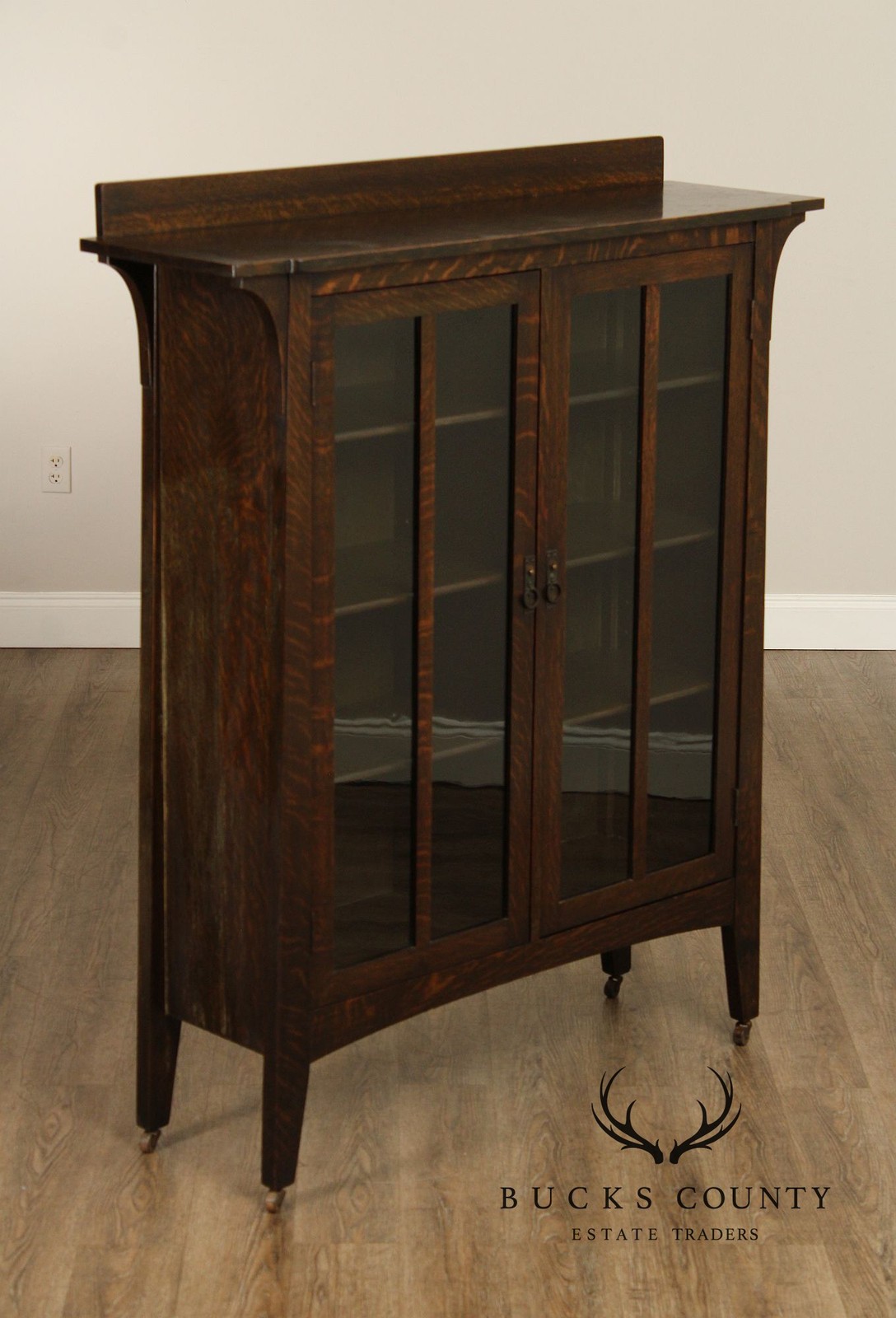 Limbert Antique Mission Oak Arts & Crafts Glass Door Bookcase
