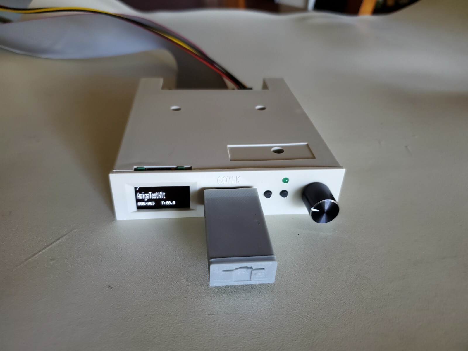 Gotek Beige USB Floppy Emulator AT435 OLED Speaker-Amiga Atari IBM Roland AKAI