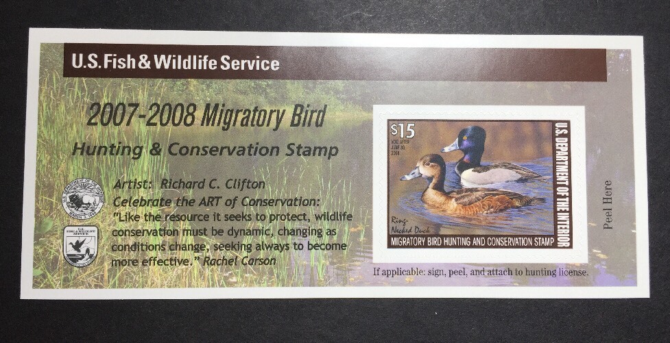 #RW74A 2007 - 2008 - US Federal Duck Stamp - Post Office FRESH