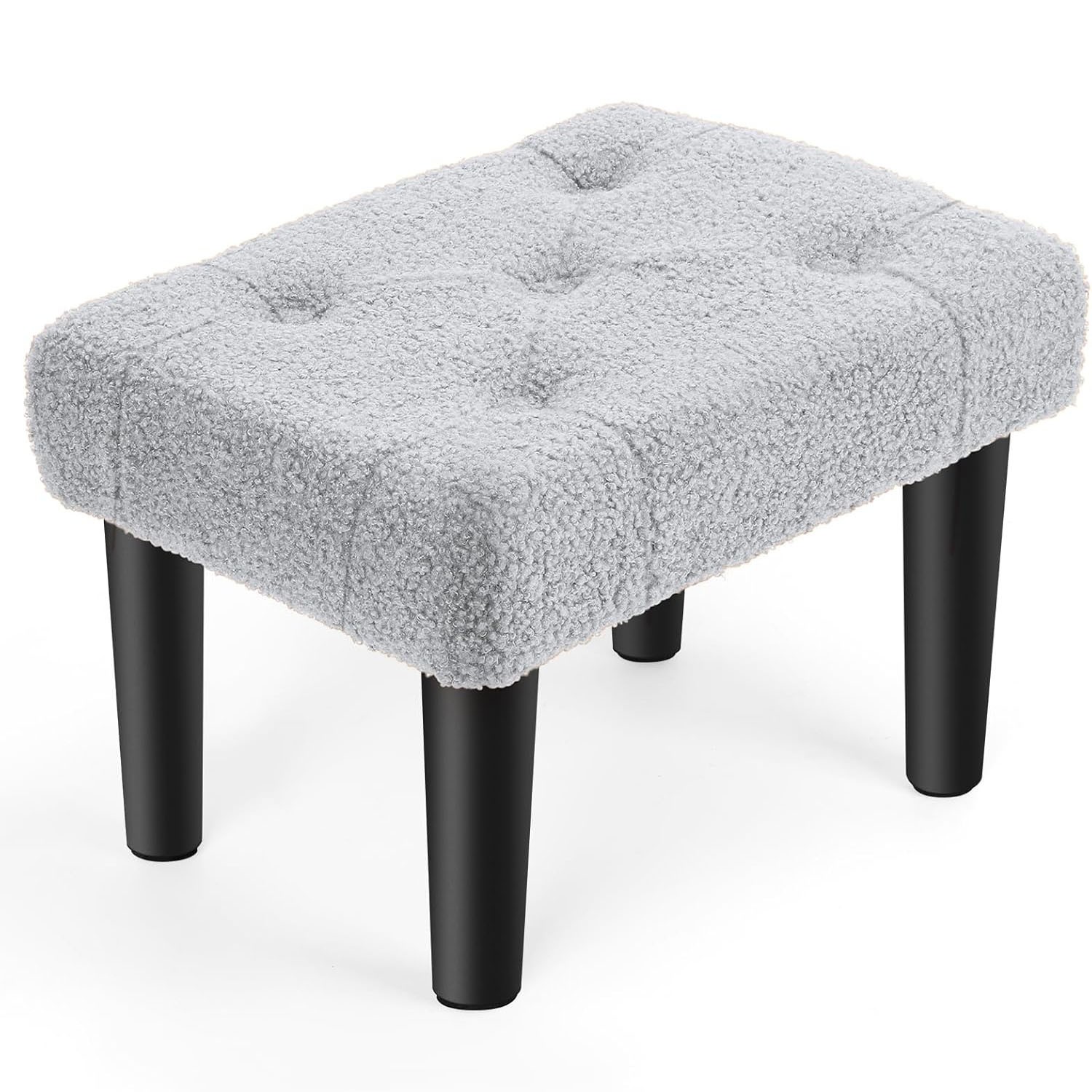 Small Ottoman Foot Stool Rest with Legs Velvet Sofa Foot Stools for Living Room