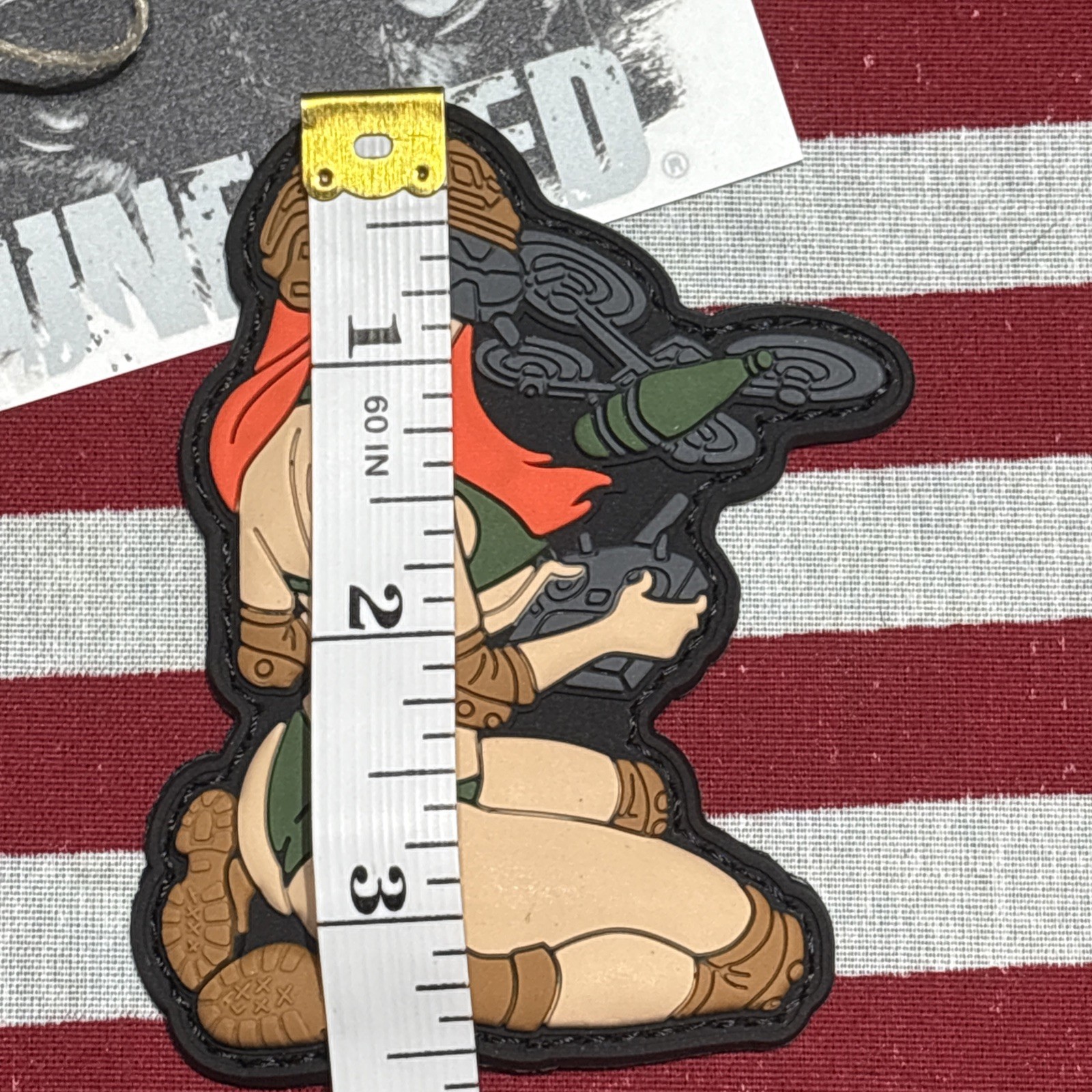 PvC 3D Drone Girl Flyin High Morale Tactical Hook And Loop Patch LG 3.5x2.5”