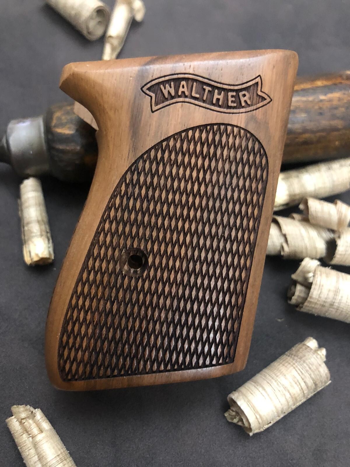 Walther PPK Turkish Walnut Wood Grips Set. Fits Interarms PPK. FAST USA SHIPPING