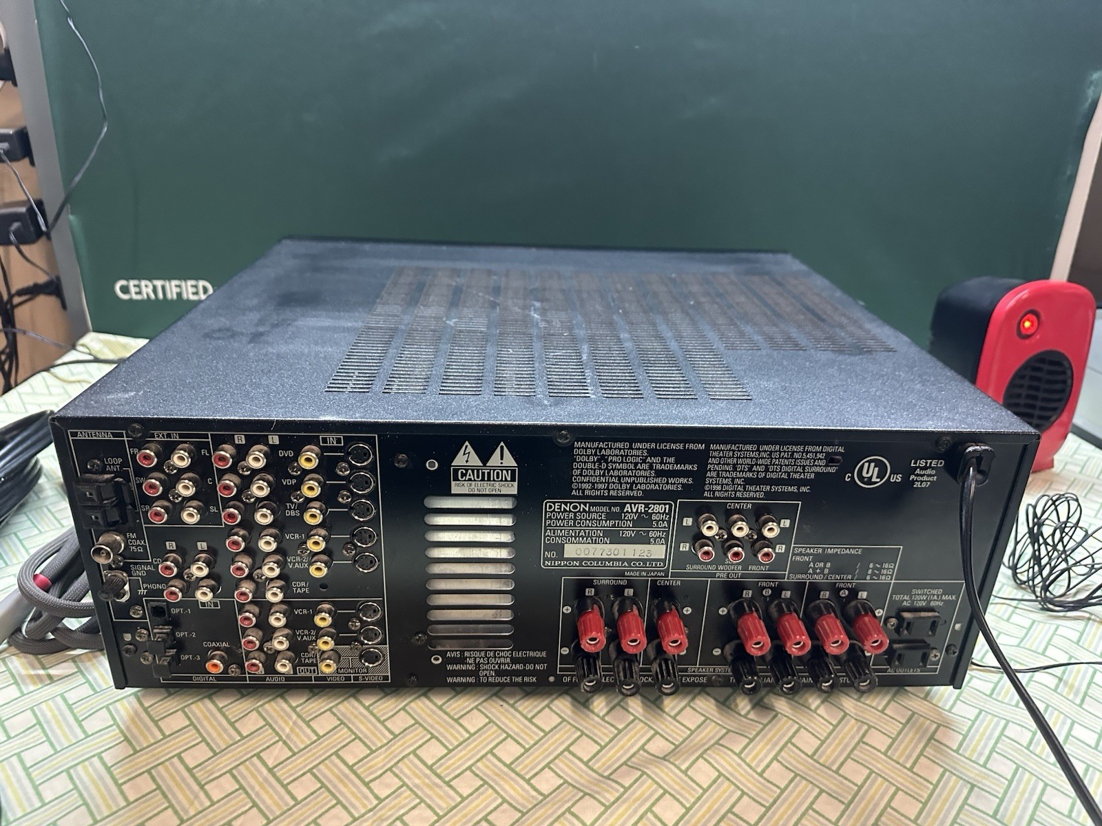 Denon AVR-2801 Dolby Digital DTS 5.1 AV Receiver Stereo Home Theater