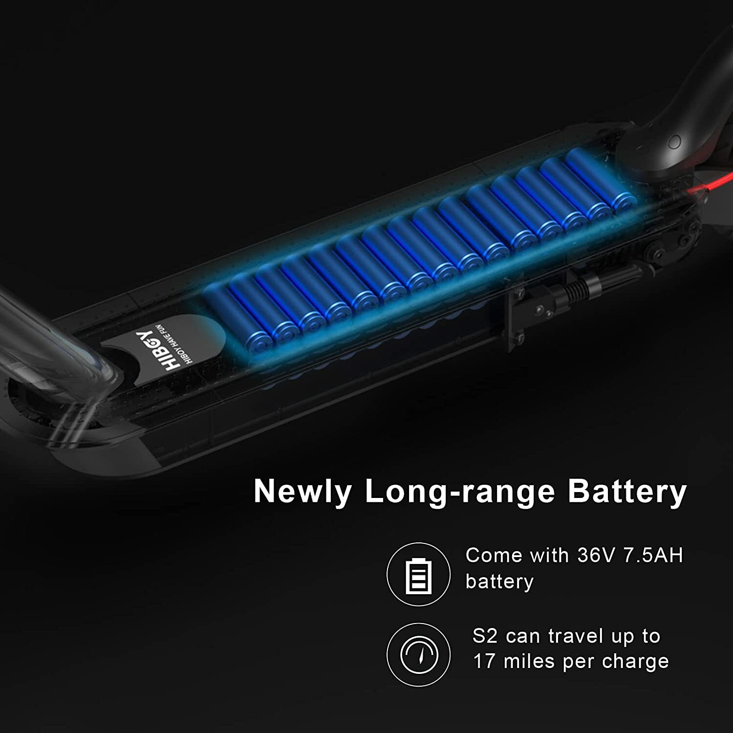 Hiboy S2 350W Electric Scooter 8.5" Solid Tire Commuter Kick Scooter Refurbished