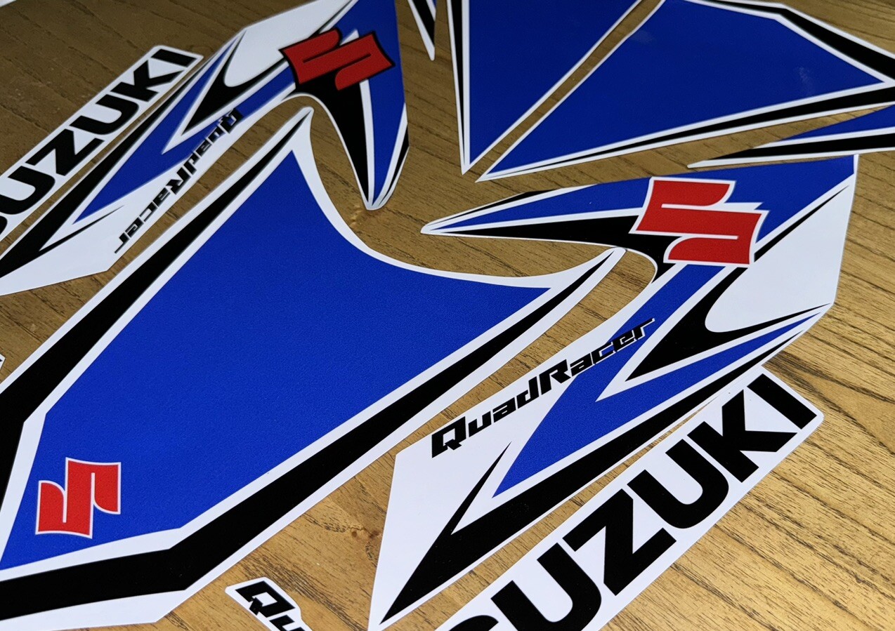 Suzuki LTR450 2006 QuadRacer White Full Graphics Decals