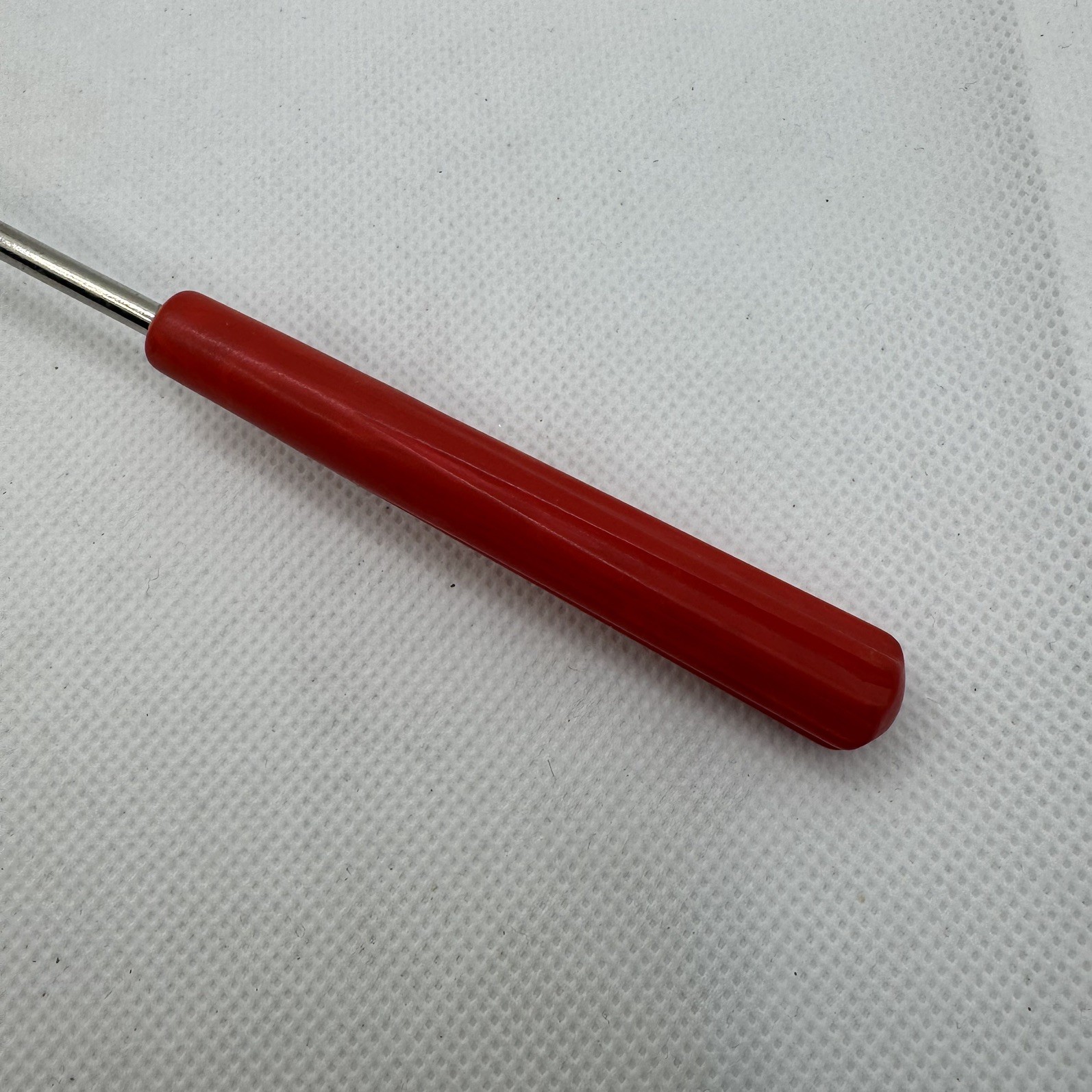 Vintage Cocktail Stir Spoon Muddler Stainless Steel Retro Red Handle